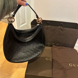 Gucci Black Hobo Bag